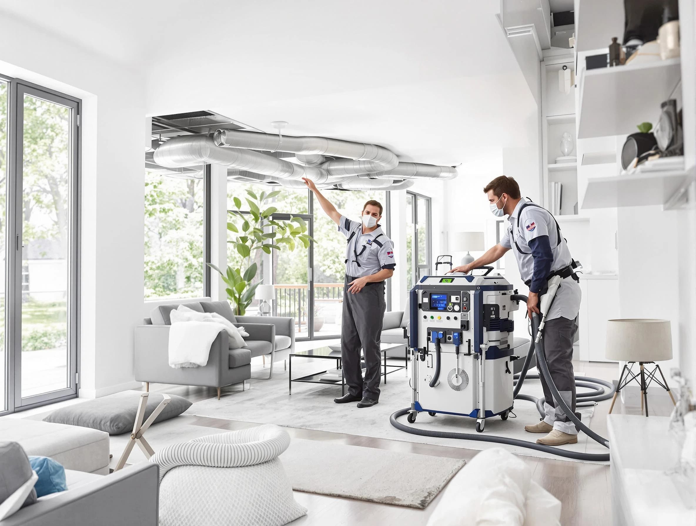 Canton Air Duct Cleaning professional conducting pure air duct cleaning with state-of-the-art equipment in Canton