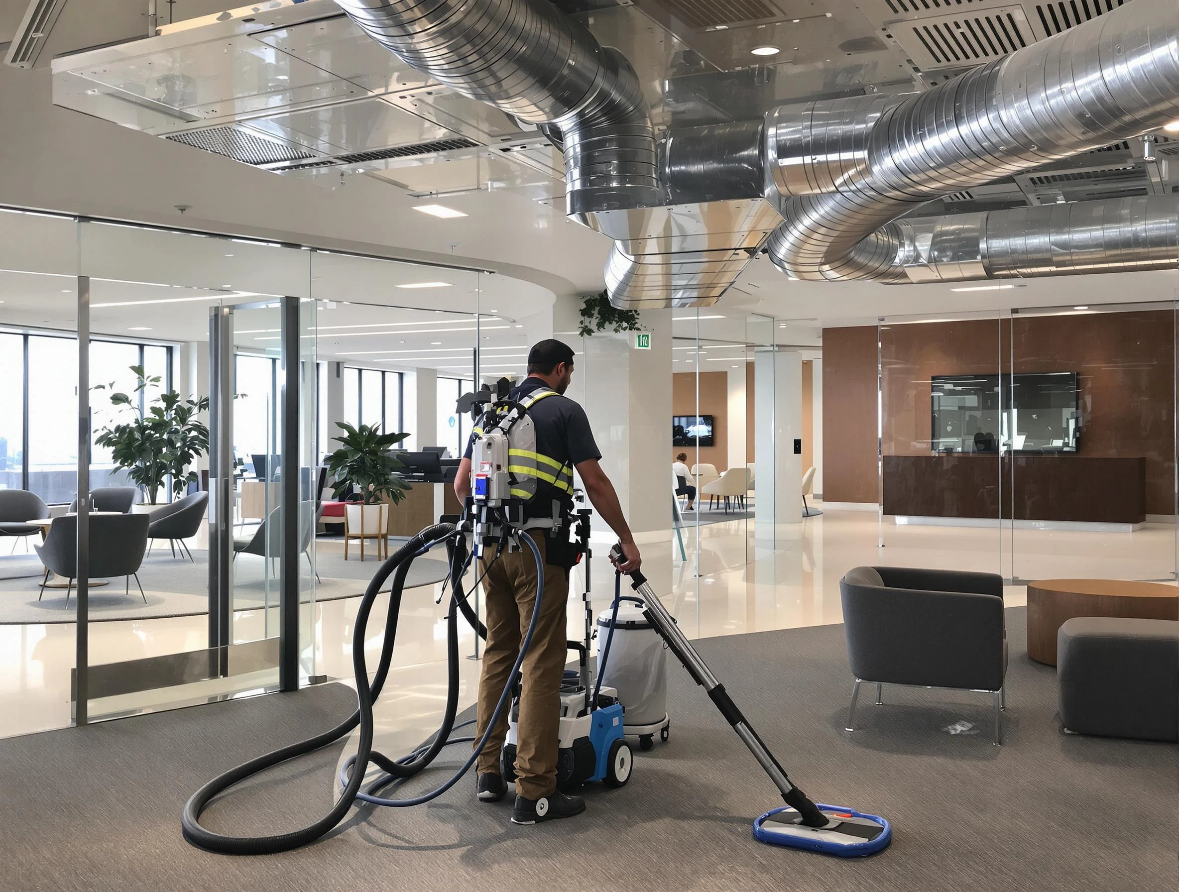Commercial duct cleaning service by Canton Air Duct Cleaning in Canton